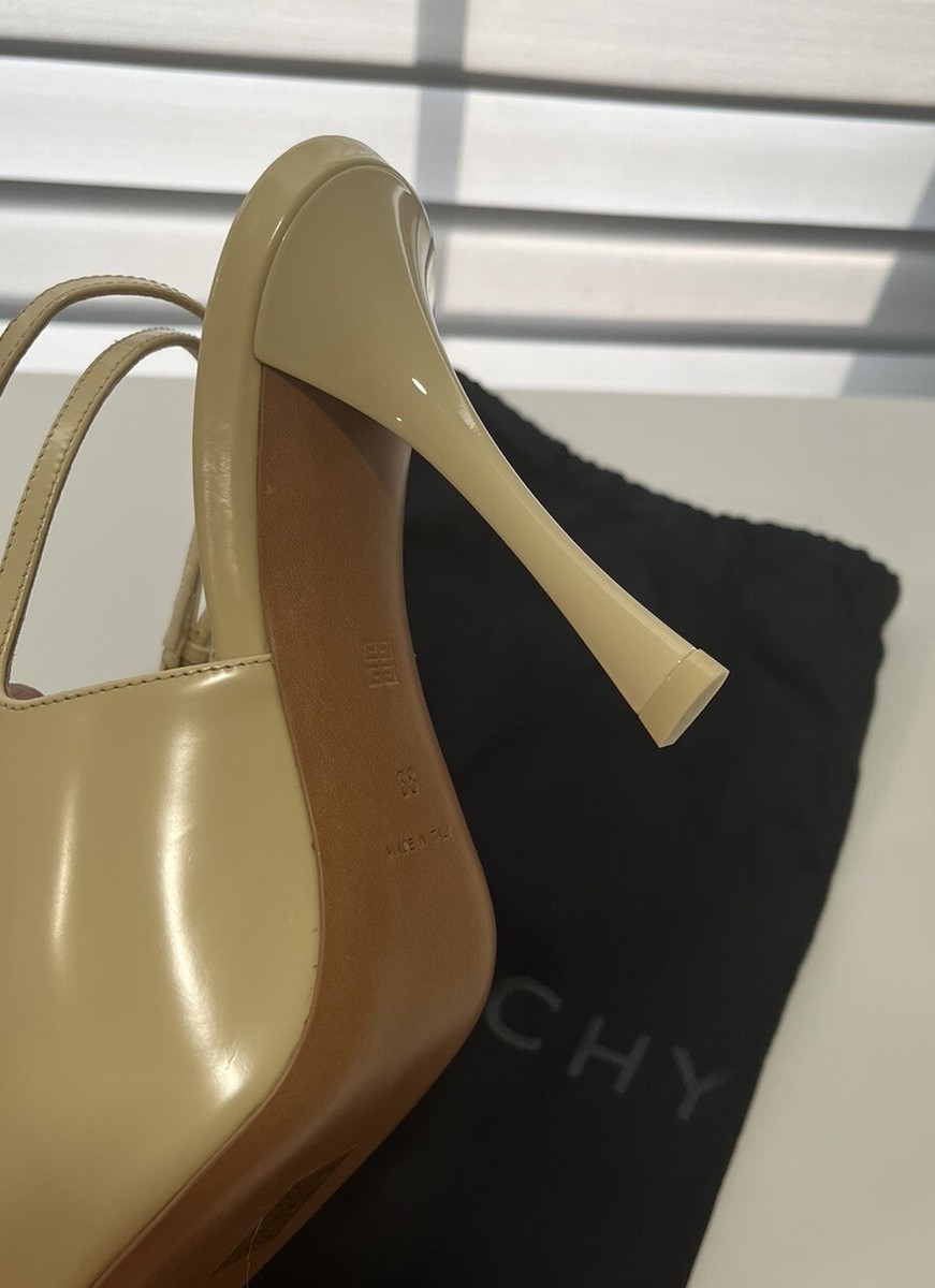 【関税&送料込】Givenchy Show Brushed Leather Slingbacks Givenchy Slingback pumps 