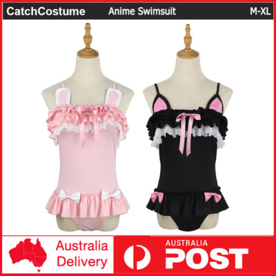 Kawaii Clothing Harajuku Japanese Swimsuit Swimwear Cat Rabbit Ears Bikini Suit