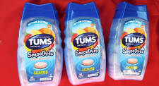 3 PACK TUMS SMOOTHIES ANTACID ASSORTED FRUIT 60 CHEWABLE TABLETS EXTRA STRENGHT