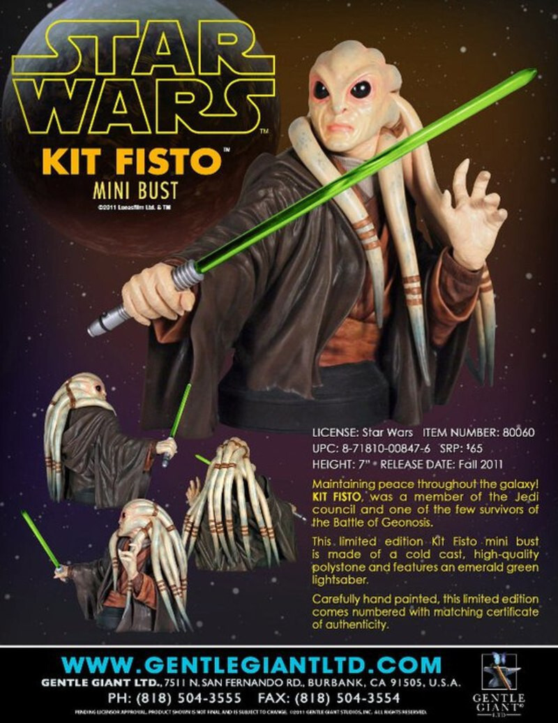 GENTLE GIANT STAR WARS ATTACK OF THE CLONES KIT FISTO 1/6 MIN BUST