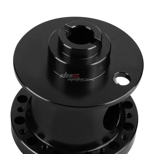FOR 90-95 ACCORD 92-96 PRELUDE BLACK FULL ALUMINUM STEERING WHEEL HUB ADAPTOR - Picture 3 of 5