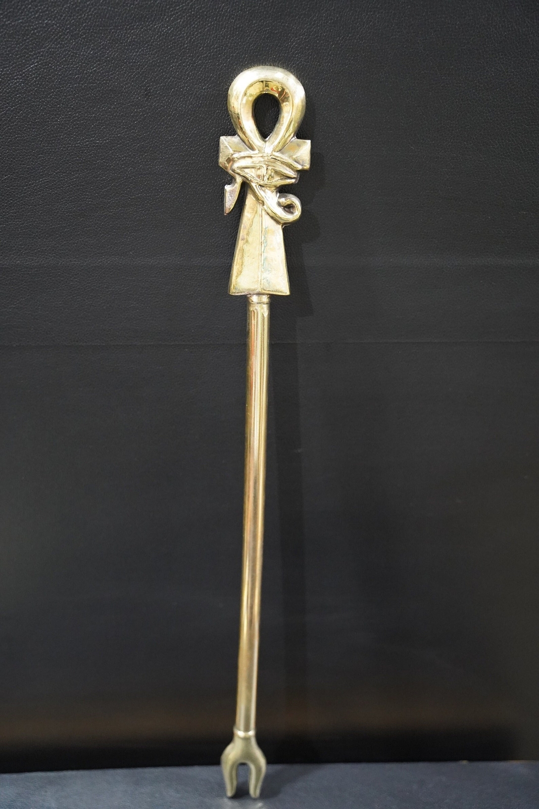 Egyptian Stick with Ankh, Eye of Ra, and Horus: Symbols of Life, Protection