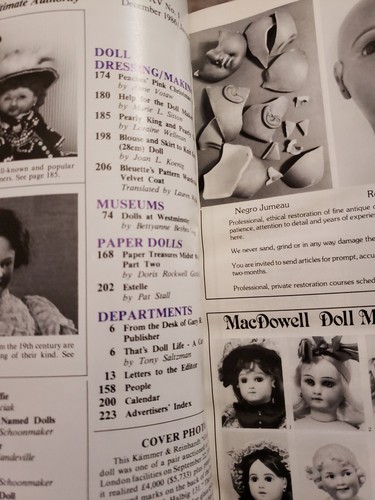 DOLL READER Magazine December 1986, Jan. 1987 VINTAGE AND SO MUCH KNOWLEDGE, - Picture 5 of 9