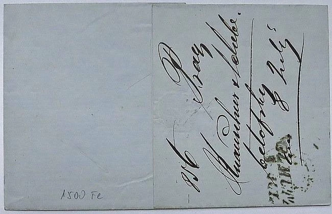 Imperial Austrian Cover 1856 with 6 + 3 Kreuzer Stamps - Image 3 of 3