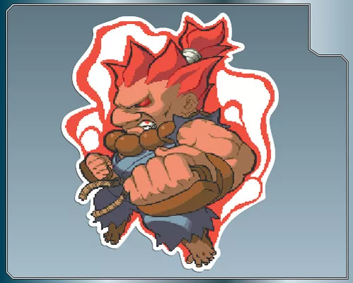 Akuma - Super Puzzle Fighter 2 - Street Fighter - Sticker