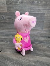 Peppa Pig Sleep N' Oink Plush 12 Talking Stuffed Bedtime Holding bear