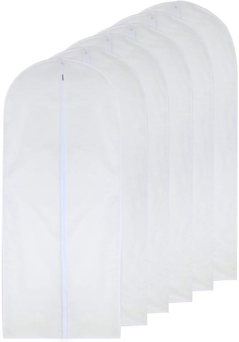 Clear 24x60 Zippered Garment Bag for Long Dresses Hanging Storage
