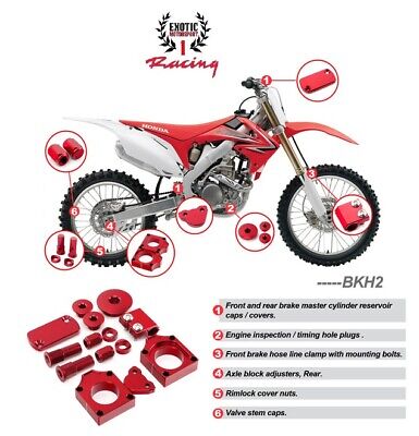 Zeta Anodised Billet Motocross Off Road MX Bling Kit Honda CRF 250 R 2013 RED