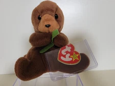 ty beanie babies Seaweed the Otter (retired) 1995 TAG ERROR 4080 PVC Pellets 