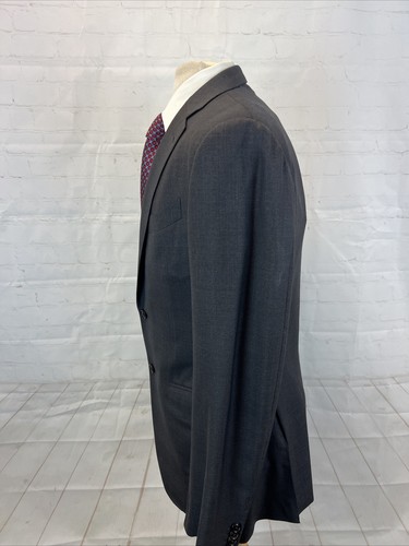 Ermenegildo Zegna Men's Dark Gray Plaid Wool Blazer 40L $2,195 - Picture 4 of 9