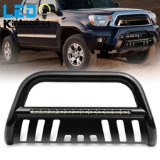 Bull Bar Front Bumper Grille Guard for 2005-2015 Toyota Tacoma w/ LED Light BLK