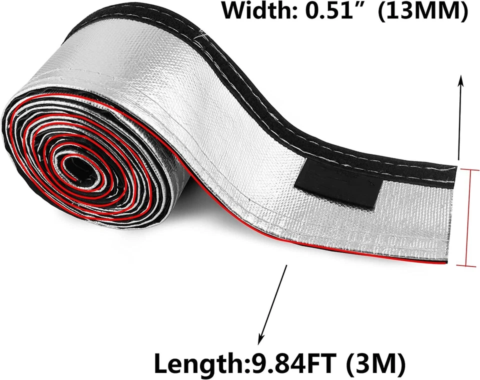 Tubo de telar envolvente cubierta de manguera de alambre aislado manga protectora térmica metálica de 10 pies 1/2" ID Foto 3 de 4