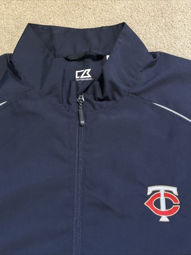 EUC MINNESOTA TWINS Baseball 1/2 Zip Pullover Windshirt Jacket NAVY XXL MSRP $95 - Picture 3 of 21