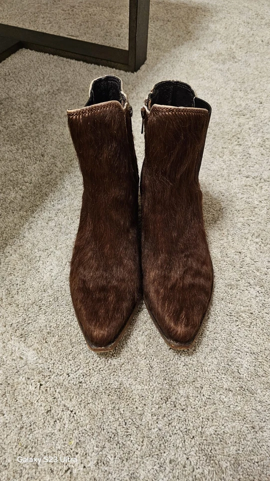 Botines hechos a mano Granizo Café Liberty negros de cuero de vaca genuino eje de 8" talla 9,5 Foto 2 de 4