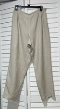 Talbots Women  s size 14 Irish Linen High Waist Tapered Leg Pants Fully Lined
