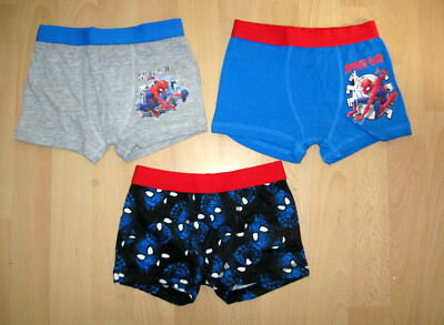 3-er Pack Marvel Spiderman Boxershorts Gr. 110-116, 122-128, 134-140 Unterwäsche