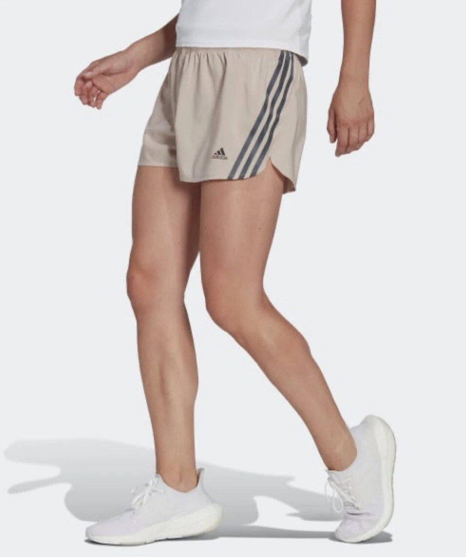 "Pantaloncini da corsa da donna Adidas Run Icons 3 righe talpa taglia S3"""