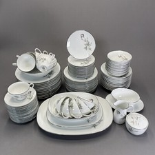 Noritake Janette 6604 Dinnerware Set Replacements Grey Pink Floral Platinum Trim