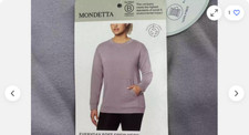 Mondetta Womens Everyday Soft Relaxed Fit Crewneck Sweatshirt Purple S NWD