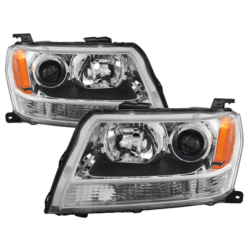 For 2006-2008 Suzuki Grand Vitara Clear Headlight Projector Chrome Left+Right - Picture 6 of 16