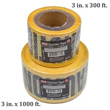KING Safety CAUTION TAPE Black  Yellow - Bright and High Visibility