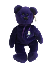 NWT TY Beanie Baby Princess Diana Plush Stuffed Animal 1997 Purple White Rose PE