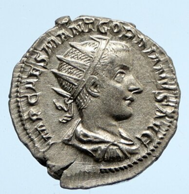 GORDIAN III 240 AD Authentic Ancient Vintage Silver Roman Coin