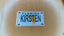 2" x 4" Mini Florida Metal License Plate with your name for bicycle or bike