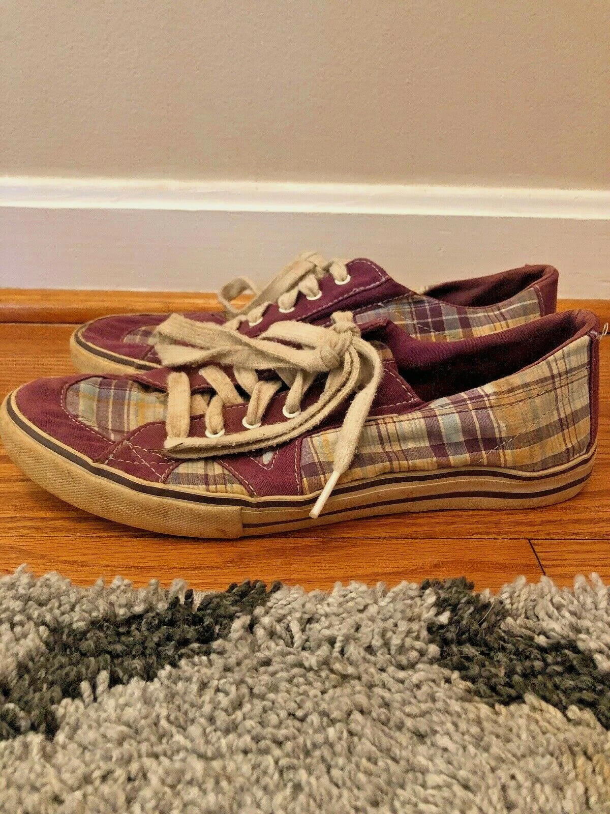 Mocassini casual VANS skateboard viola prugna e oro Oxford donna taglia 9?#s1m15