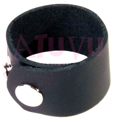 Cockring En Cuir Prowler RED - Anneau De Pénis 3 Pressions, Noir-rouge, Neuf, Sextoy