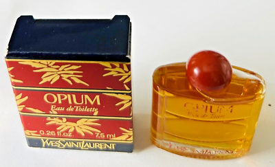 MINIATURE Vintage Original YSL OPIUM EDT .26oz Mini Travel