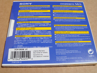 NEW Sony DOM-2600B 2.6GB OVERWRITE 5.25 MO OPTICAL DISK | eBay