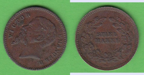 Victor Emanuell II. (Italien) auf Nürnberger Rechenpfennig Spielmarke wohl Me