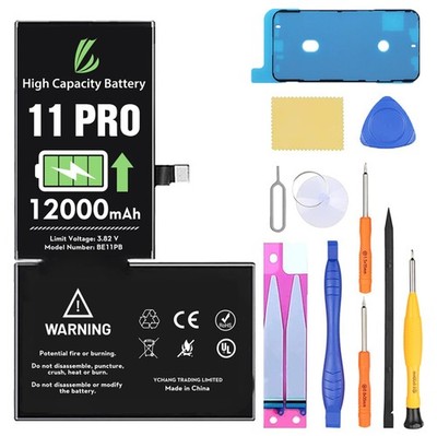 LL TRADER Battery for iPhone 11 Pro 12000 mAh High Capacity 11PRO, 11PRO 