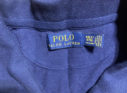 Polo Ralph Lauren Rugby Shirt Mens 4XLT RLPC 1924 Crest Logo Patch*Flaw* - Picture 3 of 13