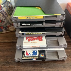 NINTENDO NES 6 GAME football, World Cup, super dodgeball, baseball, T & C surf