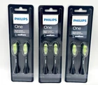 3 Pks Philips One By Sonicare Brush Heads Black 2-pack (6 Total Head)