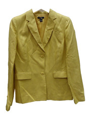 Alfani Coat Silk Female Adult 10 Yellow Solid 014-15AF