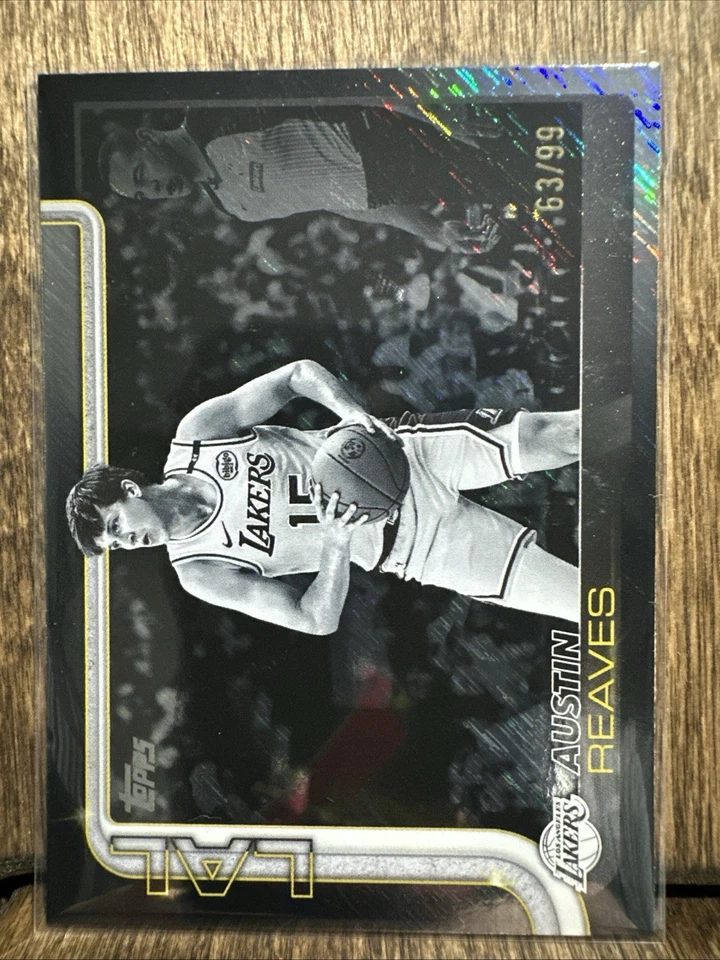 2025-26 Topps Basketball Austin Reaves #151 Blackout Surge #'d 63/99 Lakers - Image 2 of 4