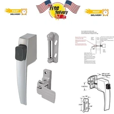 K 5006 Aluminum Storm Door Push Button Latch Set with Night Lock, Easy Install