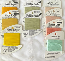 Rainbow Gallery Needlepoint Threads Lot of 9 Assorted Spring Colors New