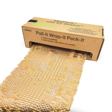HexcelWrap Cushioning Kraft Paper 15.25" x 300' in Self-Dispensed Box