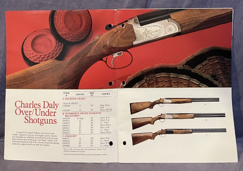 Catálogo Charles Daly "La marca de un deportista" 1987 Foto 4 de 4