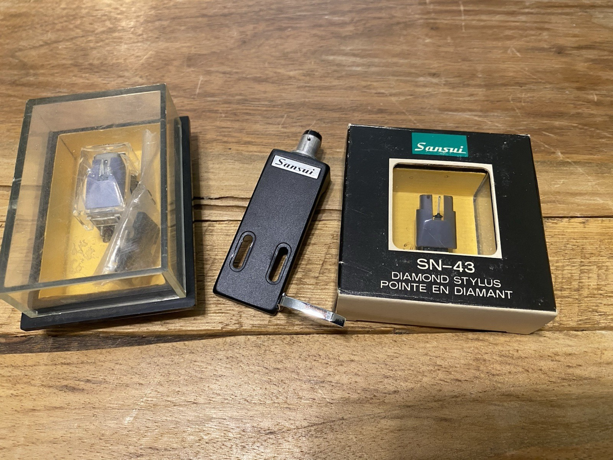 Vintage Original Sansui Head Shell, SV-43/mm Cartridge, Unused SN