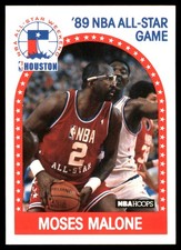 Moses Malone 1989-90 Hoops #84 Atlanta Hawks NBA READ FREE SHIPPING AutographDen