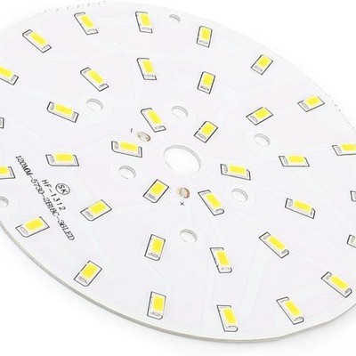 120mm Dia LED Chip Bulb Super Bright High Power 54-60V 3000K 5730 Aluminum LED