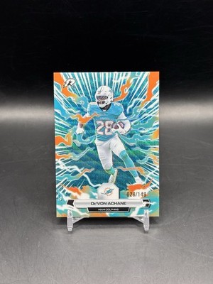 JERSEY NUMBER MATCH 28/149 Devon Achane 2025 Topps Resurgence Surge Dolphins