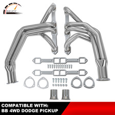 For 67-78 Big Block 4wd 12 34 Ton Dodge Pickup Stainless Steel Long Headers