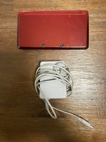 Nintendo 3DS Red Handheld Console CTR-001 (USA) w/ OEM Charger Tested Working