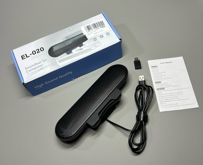 Mini PC Soundbar Lautsprecher Schreibtisch Monitor Clip On für Laptop Handy Plug & Play